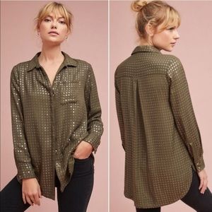 Anthropologie Maeve Arwa Sequin Shirt